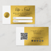 Gold Foil Business raadpleegt een Kaart voor een v Visitekaartje (Voorkant / Achterkant)