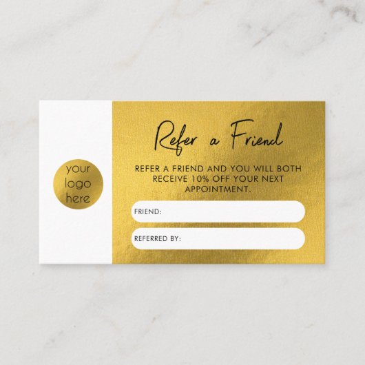 Gold Foil Business raadpleegt een Kaart voor een v Visitekaartje (Voorkant)