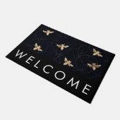 Gold Foil Busy Bee Print Welkom Mat (Schuin)