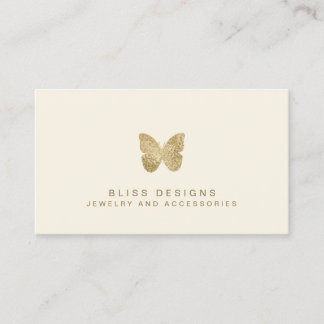 Gold Foil Butterfly Eenvoudig Visitekaartje