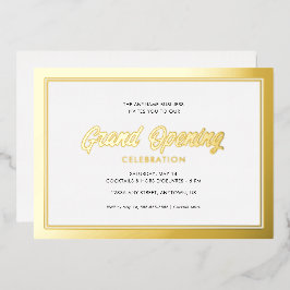Gold Foil Calligraphy Grand Opening Folie Uitnodiging