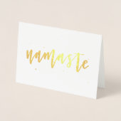 Gold Foil Calligraphy Namaste Wenskaart Folie Kaarten (Voorkant)