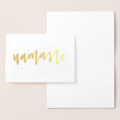 Gold Foil Calligraphy Namaste Wenskaart Folie Kaarten (Display)
