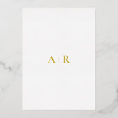 Gold Foil Calligraphy Script Modern Wedding Folie Uitnodiging (Achterkant)