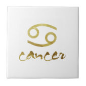 Gold Foil Cancer-symbool Tegeltje (Voorkant)