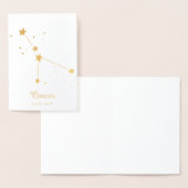 Gold Foil CANCER Zodiac Sign Constellation Folie Kaarten (Display)
