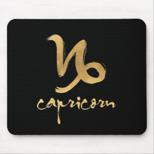 Gold Foil Capricorn Zodiab Symbool Muismat