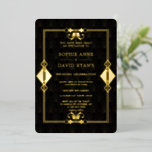 GOLD FOIL Casino Royale Las Vegas Poker Wedding Folie Uitnodiging<br><div class="desc">Uniek Casino Royale, ECHTE GOLD FOIL-kaartontwerp. Hij heeft een kunstdecostijl, een Roaring 20's oude Hollywood-lijst met faux goudfolie Fleur-de-lis, op gouden zwarte Art Deco patroonachtergrond. Er wordt een speciale formulering gebruikt zoals in pokerspel. Op de achterkant van het gouden Kunstdecopatroon en initialen tussen speelkaartpakken. Gebruik het gereedschap Personaliseren om je...</div>