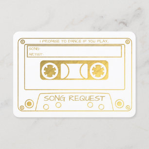 Gold Foil  Cassettebandje Song Request Kaart