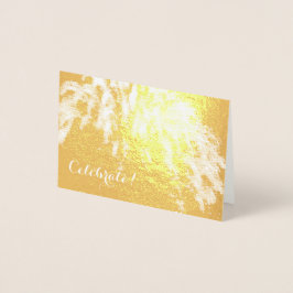 Gold Foil Celebrate Mini Kaart