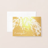 Gold Foil Celebrate Mini Kaart (Voorkant met envelop)