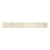 Gold Foil Chevron Satijnen Lint (Voorkant)