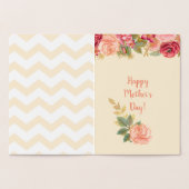 Gold Foil Chevron Stripes | ROZEN MOEDERDAG Folie Kaarten (Binnen)