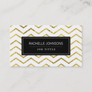 Gold Foil Chevron Visitekaartje
