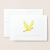 Gold Foil Christmas Peace Dove Kaart (Met envelop)
