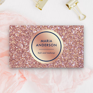 Gold Foil Circle Roos Gold Sequins Glitter Make-up Visitekaartje
