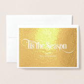 Gold Foil Classic is the Season Holiday Kaart (Voorkant met envelop)