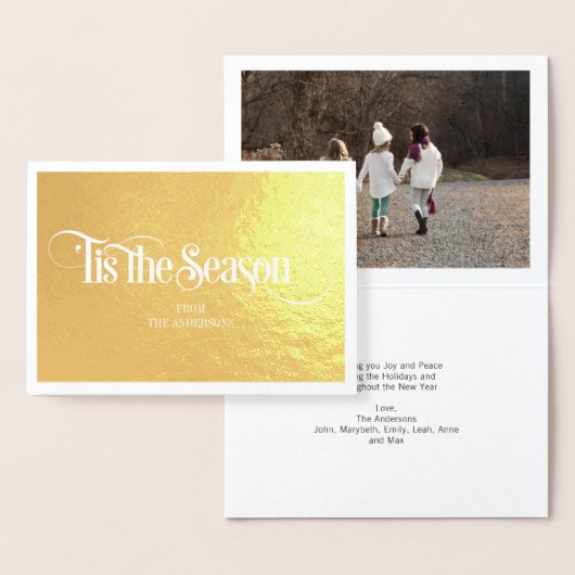 Gold Foil Classic is the Season Holiday Kaart (Display)