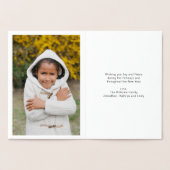 Gold Foil Classic Seasons Greeting Holiday Kaart (Binnen)