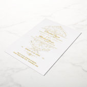 GOLD FOIL Classic White Weddenschap Folie Uitnodiging (Gedraaid)