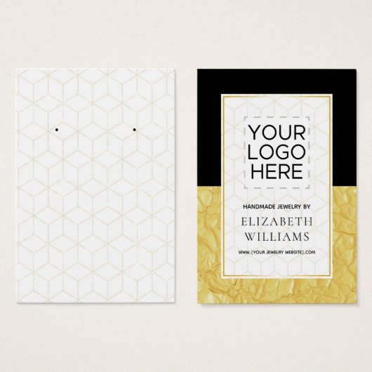 Gold Foil Colour Block die DisplayCard verdient Visitekaartje (Voorkant /achterkant)