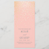 Gold Foil Confetti Blush Wedding Programma's (Voorkant)
