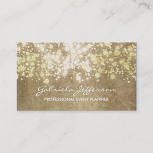 Gold Foil Confetti  Elegant Visitekaartje