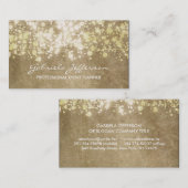 Gold Foil Confetti  Elegant Visitekaartje (Voorkant / Achterkant)