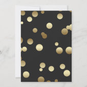 Gold Foil Confetti Engagement Party Kaart (Achterkant)