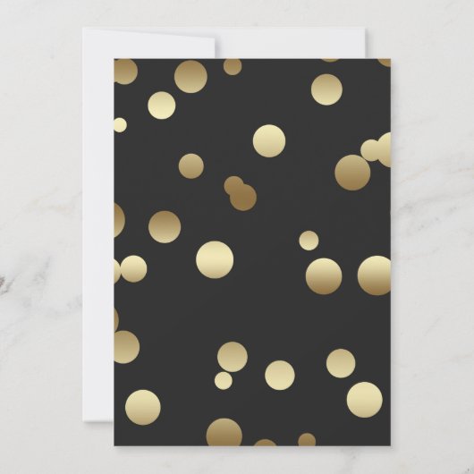 Gold Foil Confetti Engagement Party Kaart (Achterkant)