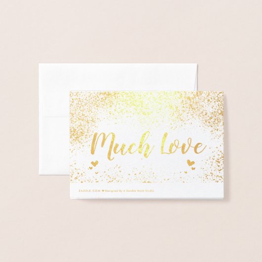 Gold Foil Confetti Hartelijk dank Folie Kaarten (Met envelop)