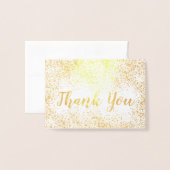 Gold Foil Confetti Hartelijk dank Folie Kaarten (Voorkant met envelop)