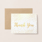 Gold Foil Confetti Hartelijk dank Folie Kaarten (Voorkant met envelop)