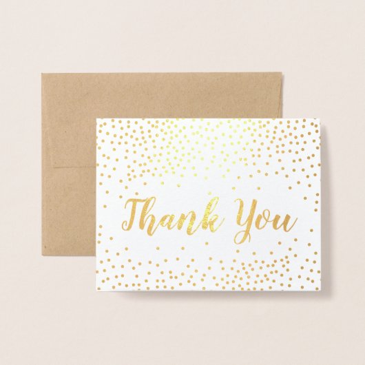 Gold Foil Confetti Hartelijk dank Folie Kaarten (Voorkant met envelop)