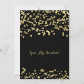 Gold Foil Confetti Holiday Party Kaart (Achterkant)