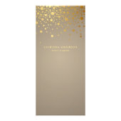 Gold Foil Confetti Moderne Business Rack Kaart (Voorkant)