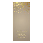 Gold Foil Confetti Moderne Business Rack Kaart (Achterkant)
