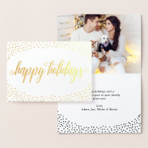 Gold Foil Confetti - Prettige feestdagen Foto