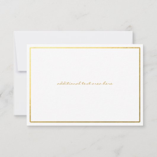 Gold Foil Confetti RSVP Uitnodiging trouwkaart (Achterkant)