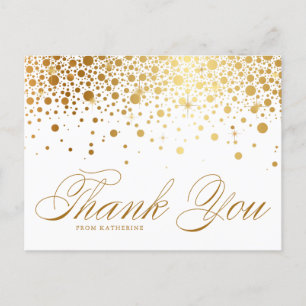 Gold Foil Confetti Stippen Bedankt Briefkaart