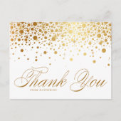 Gold Foil Confetti Stippen Bedankt Briefkaart (Voorkant)