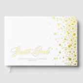 Gold Foil Confetti Stippen bruiloft Gastenboek (Voorkant)