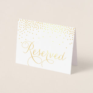Gold Foil Confetti Stippen Gereserveerd Weddenscha Folie Kaarten