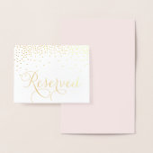 Gold Foil Confetti Stippen Gereserveerd Weddenscha Folie Kaarten (Display)