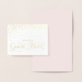 Gold Foil Confetti Stippen Guest Book Weddenschap Folie Kaarten (Display)