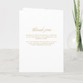 Gold Foil Confetti Stippen White Wedding Booklet Programma (Achterkant)