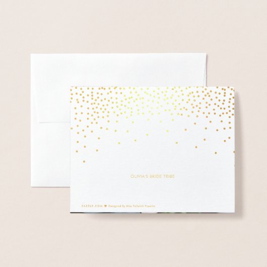 Gold Foil Confetti wil je mijn matron zijn Folie Kaarten (Met envelop)