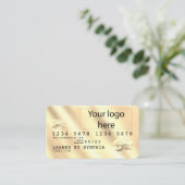 Gold foil Credit Kaart voegt uw logo toe Visitekaartje (Staand voorkant)
