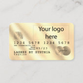 Gold foil Credit Kaart voegt uw logo toe Visitekaartje (Voorkant)