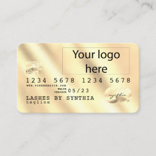 Gold foil creditcard voeg je logo toe visitekaartje